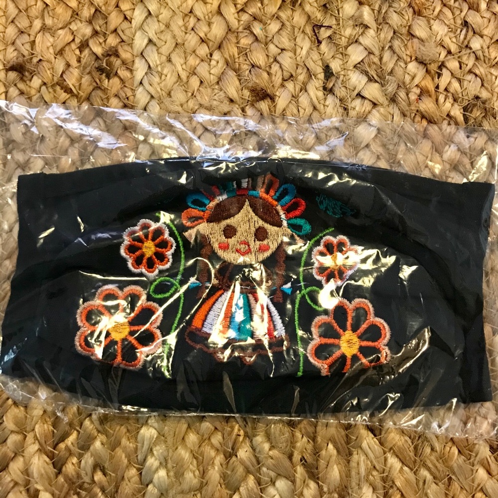 Mexican embroidered face mask
